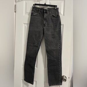 Abercrombie & Fitch Ultra High Rise 90s Straight Jean - Black - Size 25 SHORT